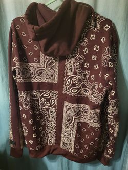 SNOOP DOG Burgundy Paisley Hoodie