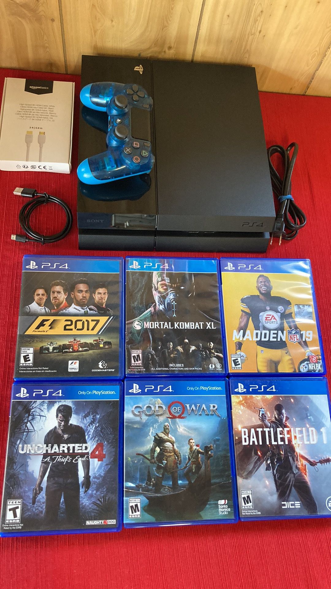 Play Station 4 500GB PS4 Comes With 6 Games All Wires And Controller ReadyToPlay