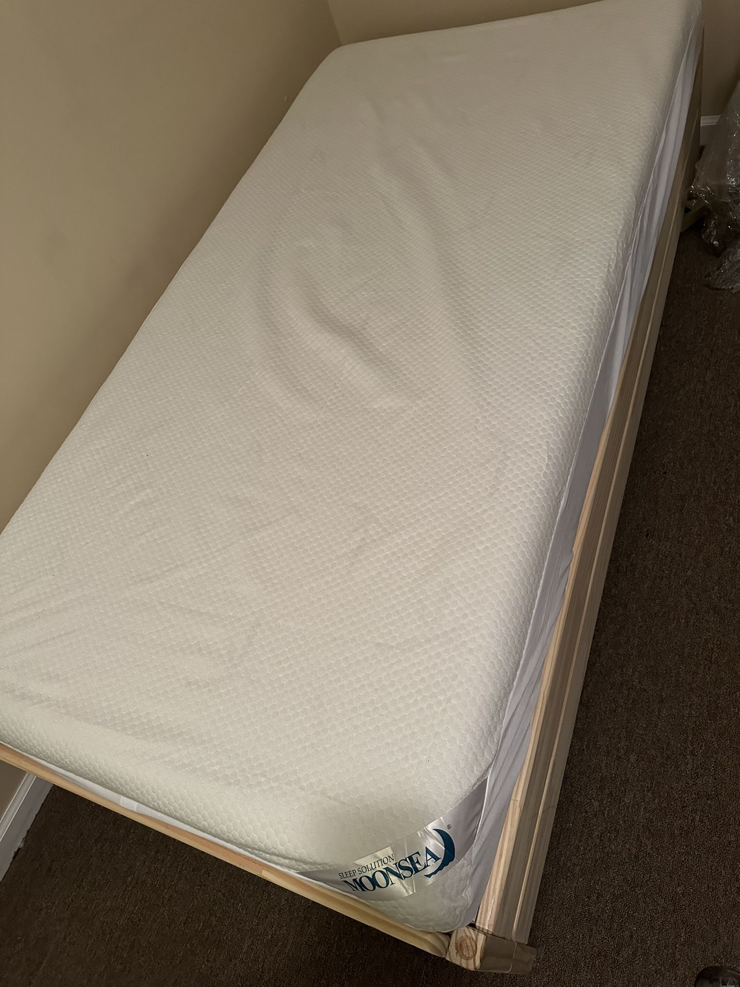 Two Twin Ikea Stackable Bed frames + Mattresses  (see details for more info)