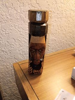 Jamaican Hand Carved Sculpture of Rastaman 1997