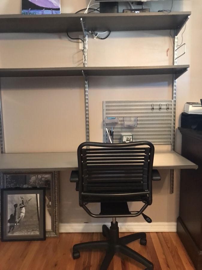 Wall desk system w/ accessories - by The Container Store!