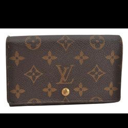 Auth Louis Vuitton Monogram Porte Monnaie Billets Tresor Wallet 