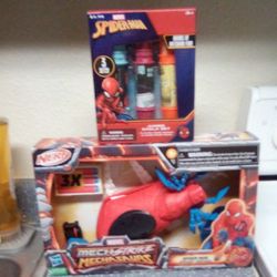 Brand New Spider Man Nerf Gun With Chalk Both For $15 Pickup Between 2:00-10:45 Rainbow/Charleston Cash Only Read Description 