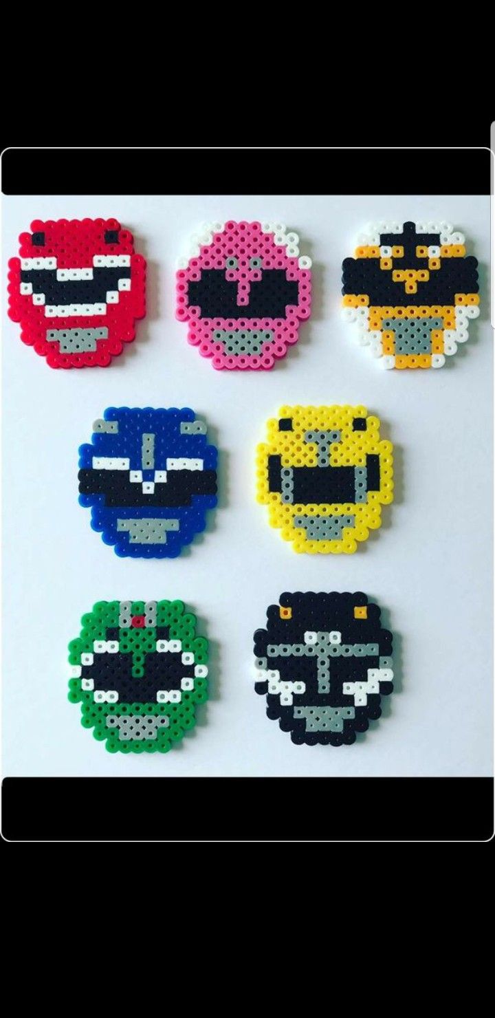 Perler Bead White Ranger  Perler beads, Perler bead templates, Perler