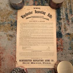 Vintage Winchester Repeating Rifle Advertising Ad Poster 11.25x18.25