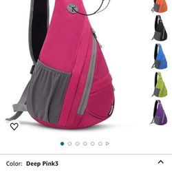 WOOMADA Small Sling Bag for Men Women Crossbody Shoulder Travel Backpack Chest Bag 