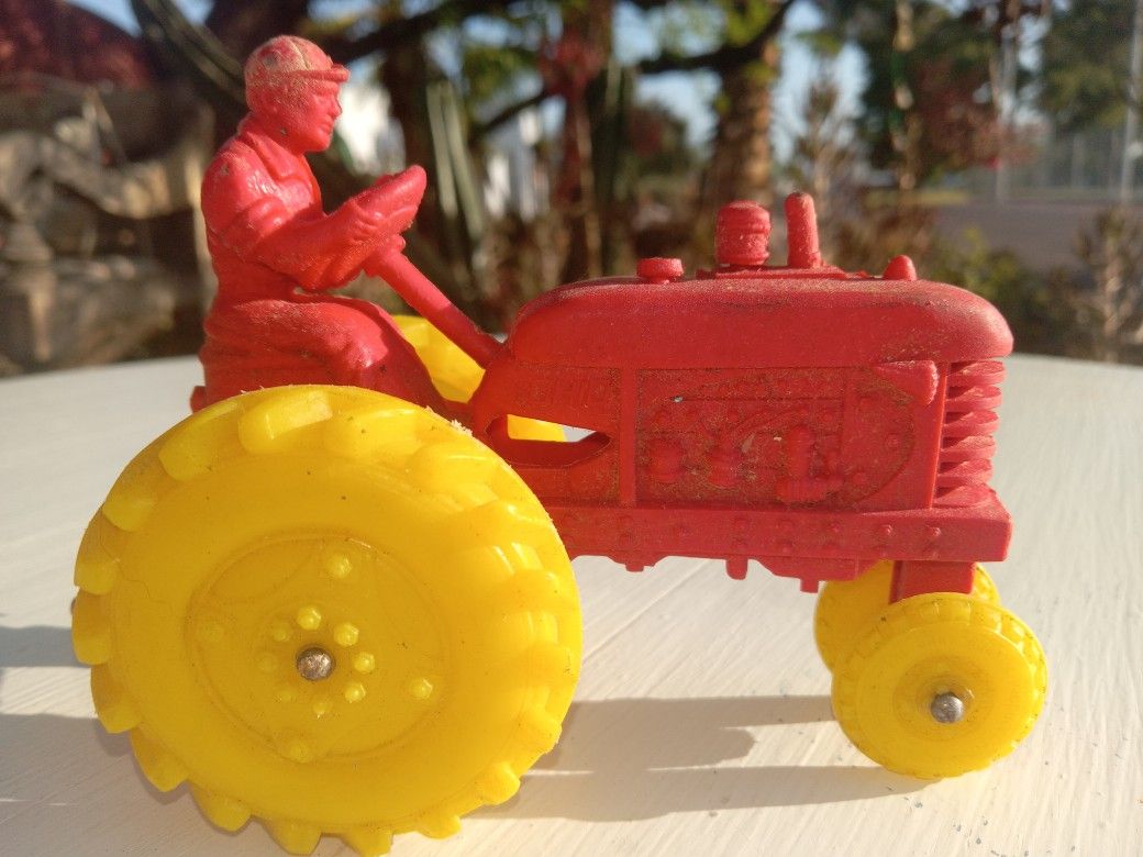 195o's Auburn Rubber Toy Tractor