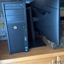 Gaming Desktop And Regular Monitor 