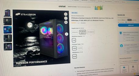 Gaming pc cpu not included