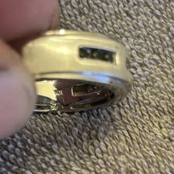 14k White Gold Mens Ring
