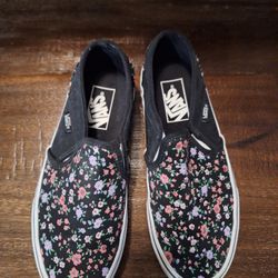 Vans Asher Floral Slip Ons