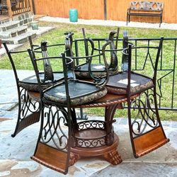 Solid Wood / Metal Dining Table