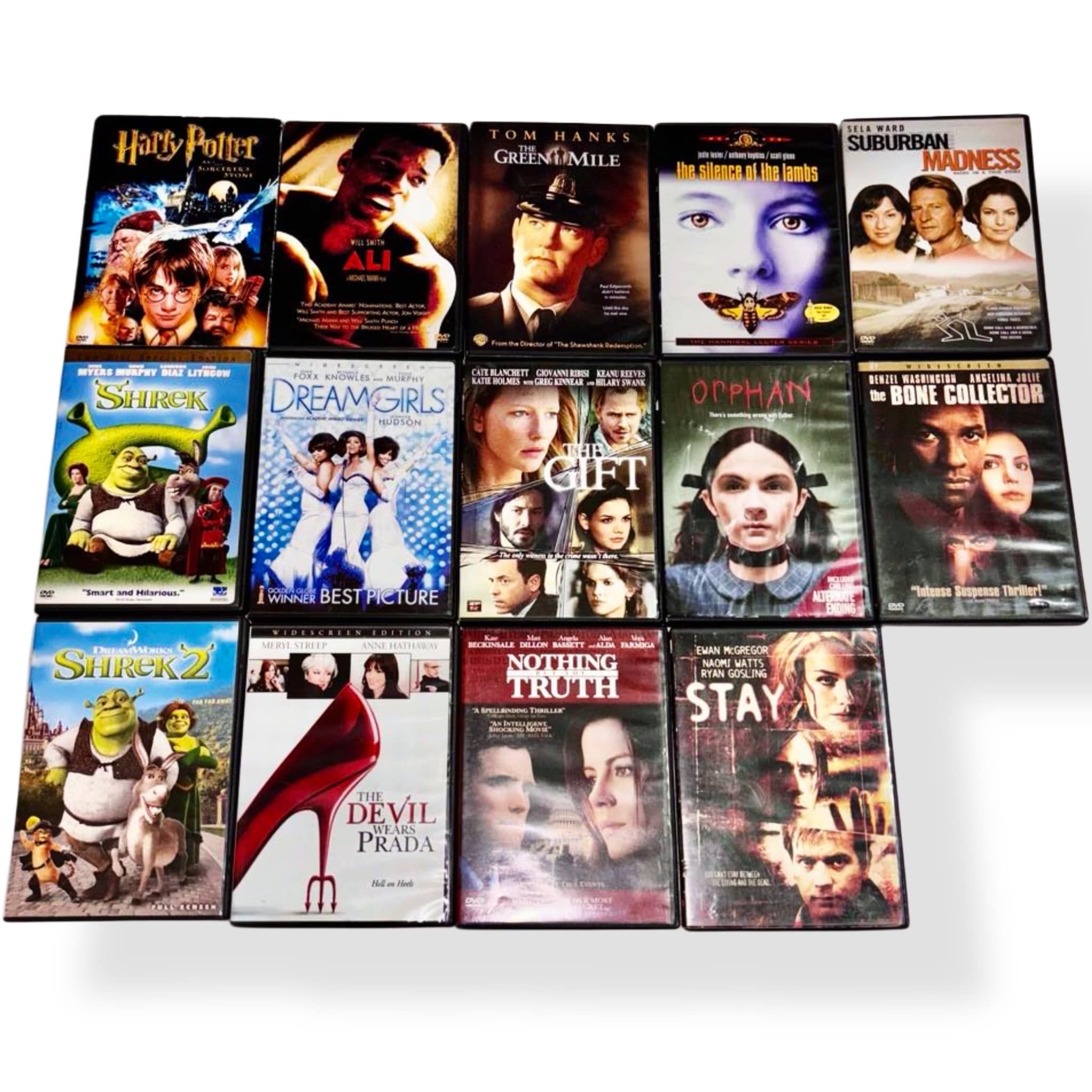 14 Pre-owned Mixed Video Movie Title DVDs Wholesale Lot Random Genres USED
