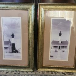 2 Lighthouse Pictures Nautical Framed Prints Beach House History