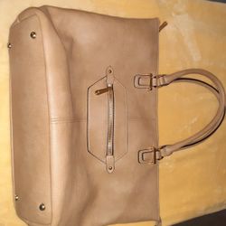 Womens Handbag,  Charming Charlie Tan Faux leather 