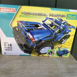 Morwant Mechanical Master 2 in 1 DIY Remote Control Vehicle 443 Pieces No 8005
