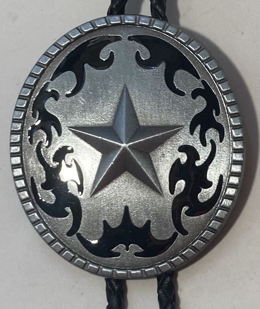 Vintage Bolo Tie Big Size Star Western