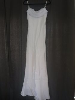 White Satin Dress