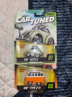 CarTuned VW Bus & Beetle Lot of 2 Toy