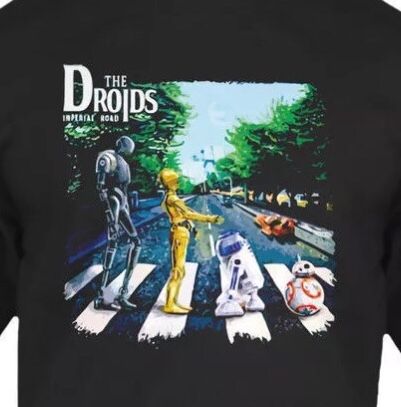 The Droids / Star Wars / Beatles Abbey Road Long Sleeve Shirt - Medium
