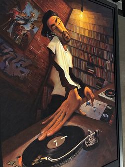 DJ / Hip-Hop Art Poster – Framed - 37” x 26”