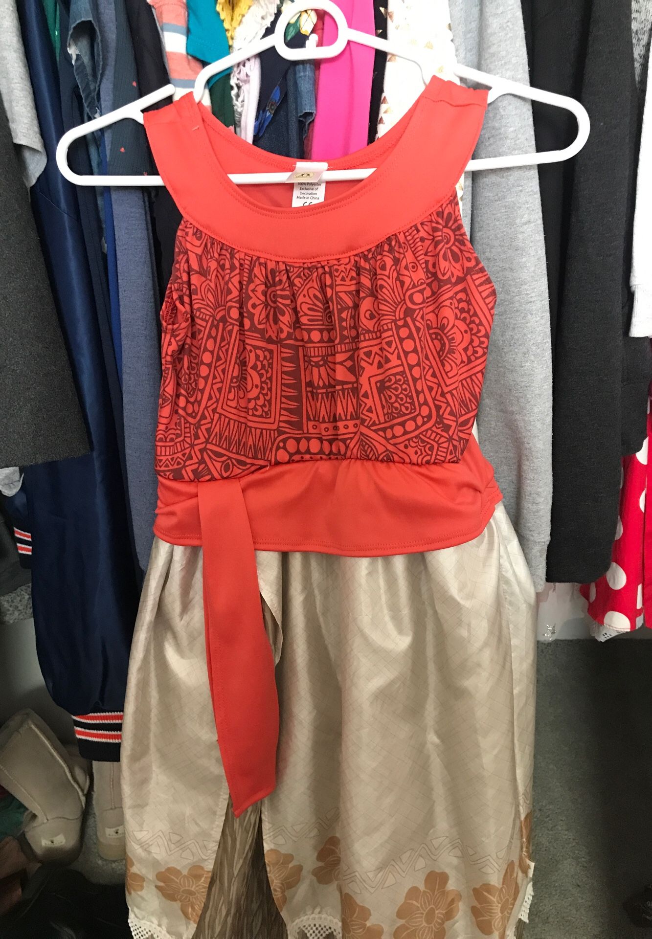 Moana costume size xl made for girls ages 7-9