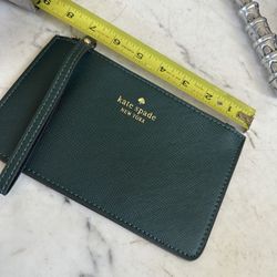 Designer Kate Spade Wristlet , Hunter Green Color, 8x5 In , In Excellent Condition!! 