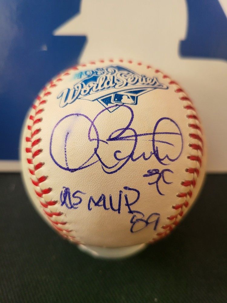 Dave Stewart & Rickey Henderson signed baseball 