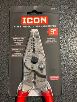 ICON 9 in. Long-Nose Wire Stripper, Cutter, and Crimper