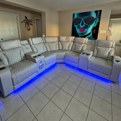 Reclining Sectional with Massage, New 👉 Credit-Free Financing for 36 Months 