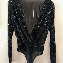 Black Sparkly Bodysuit