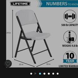 Lifetime folding Chairs (Read Descriptions)