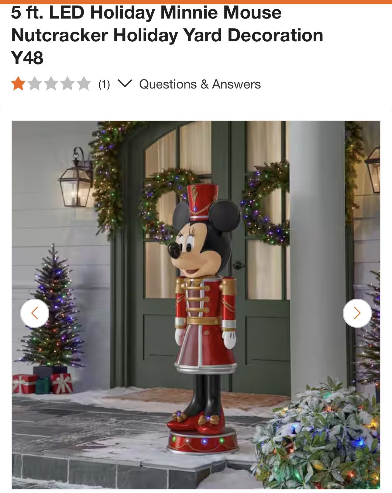 New Nutcracker Minnie Led 5Ft