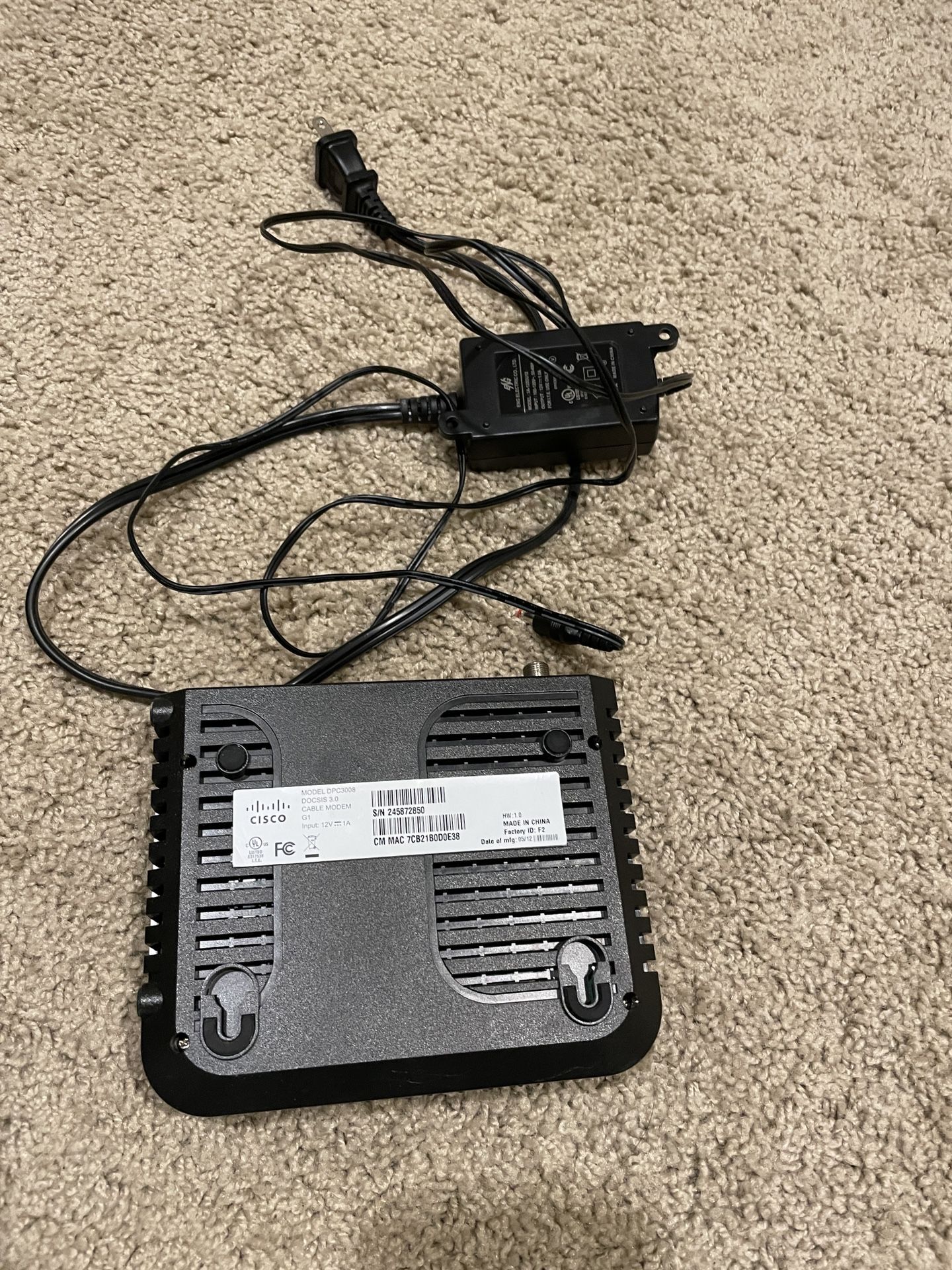 Cisco Model DPC3008 Cable Modem For Xfinity/Comcast