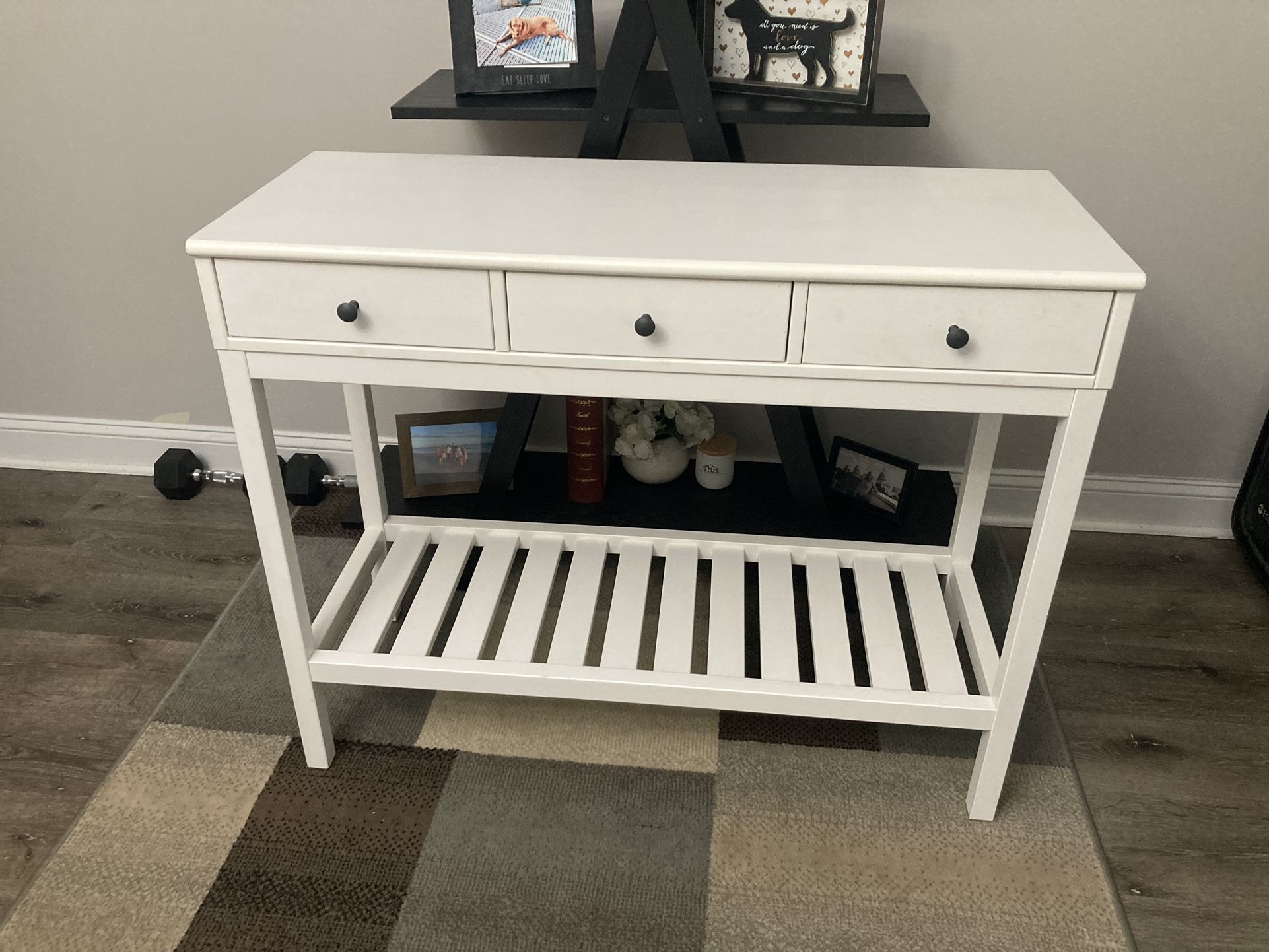 IKEA PANGET Entry/Console Table, White Stain, 41 3/4x16 1/2 (Free Local Delivery Available)