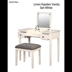 Brand New Linon Kayden Vanity White