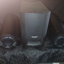 2 Bazooka Speakers & 1 Bose Speaker 