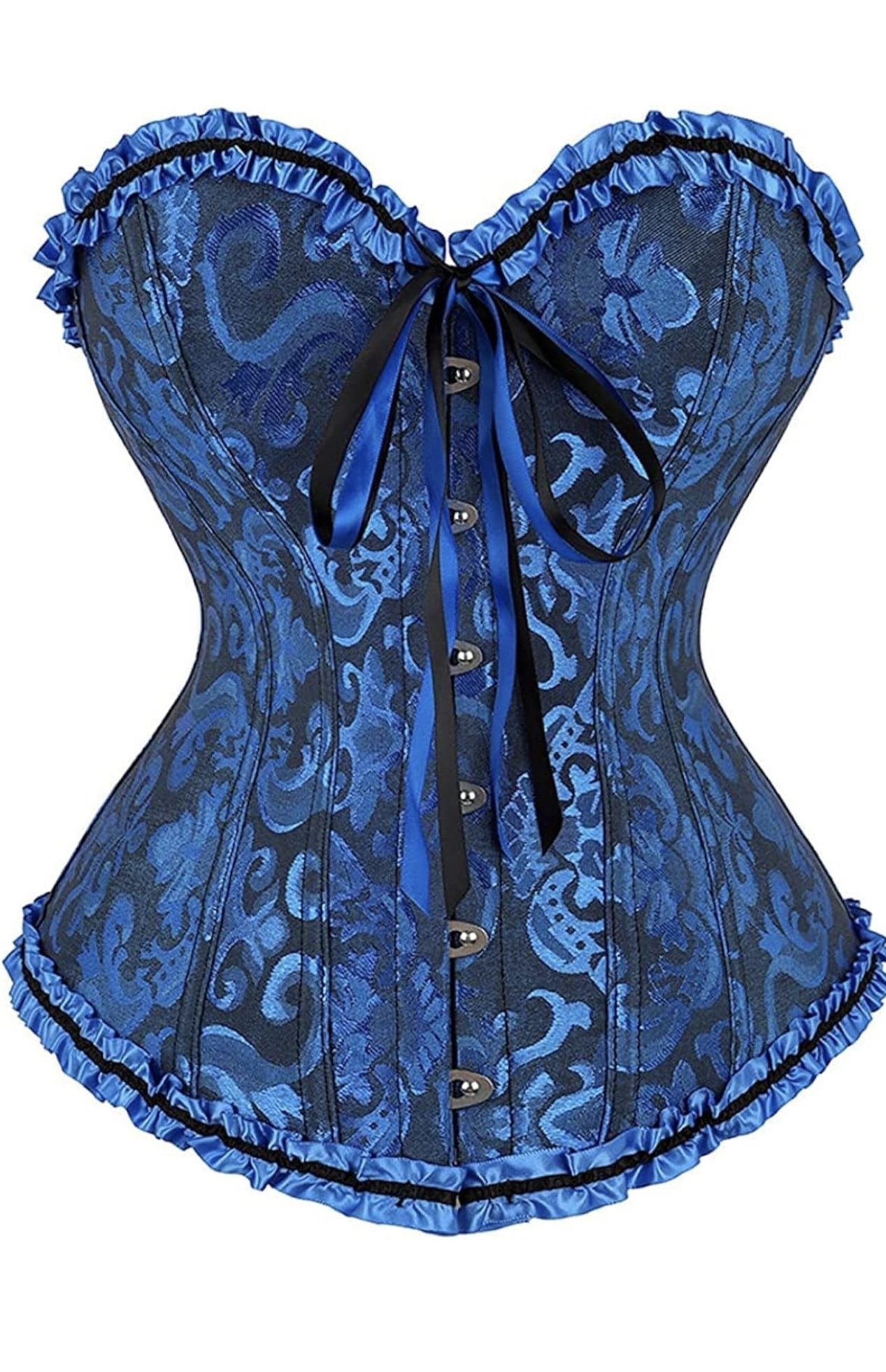 Electric Blue Corset - Size L-3XL - Perfect For Halloween