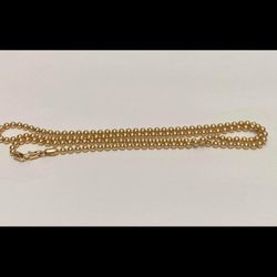 Solid 18k 30 Grams 28 Inches Military Style Chain 