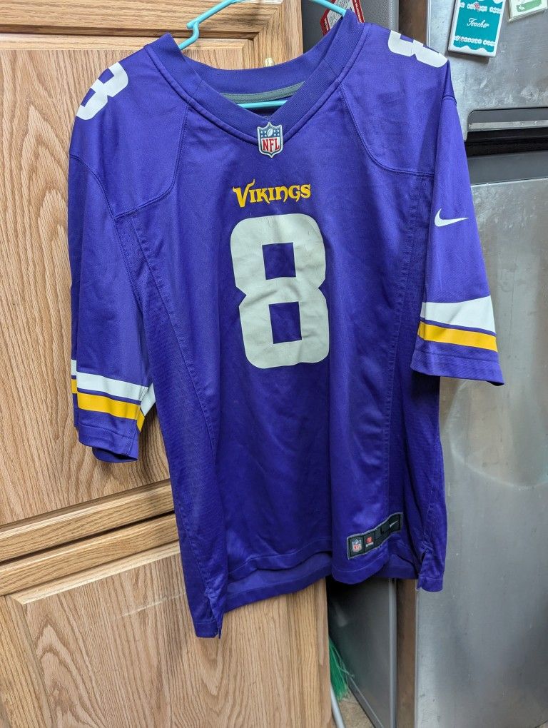 Vikings Number 8 Bradford Jersey Size Men's Large
