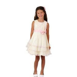 Jona Michelle Kids Dress Ivory Size 4t,5,6,7,8,10,12