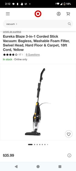 Eureka Blaze 3-in-1 Corded Stick Vacuum