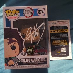 Funko Pop Tanjiro Chase Signed By Natsuki Hanae