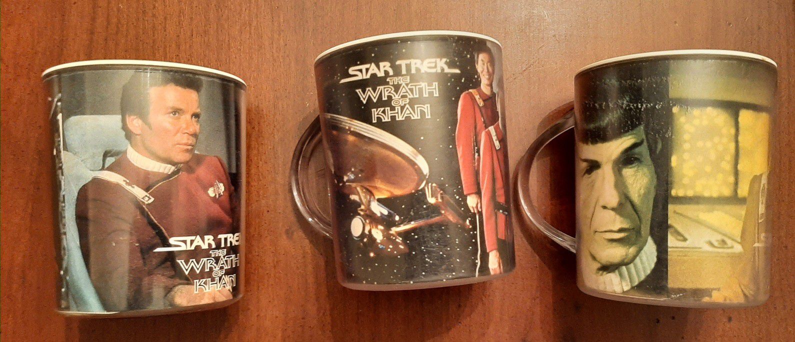 Star Trek Wrath Of Khan plastic mugs