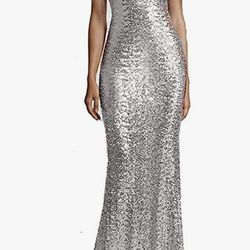 Sequined Mermaid Long Off The Shoulder Evening Gown