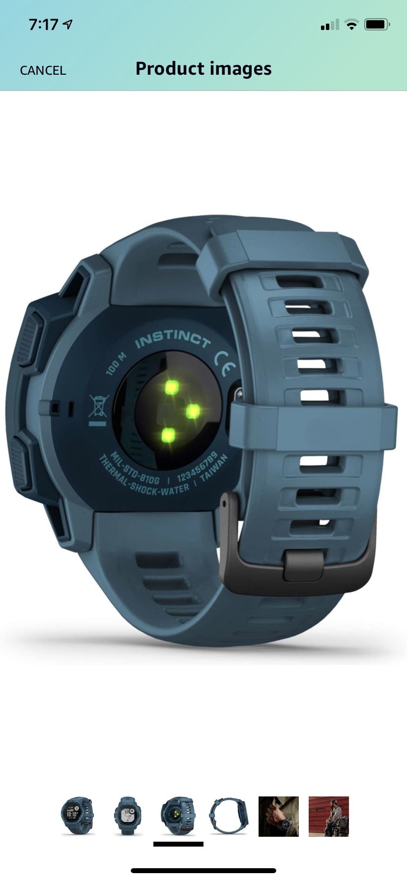 Garmin Instinct Lakeside Blue Smart Watch