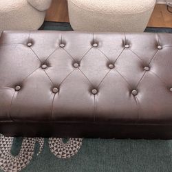 Faux Leather Ottoman Storage $100