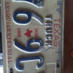 Old School Texas License Plate