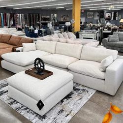 Ashley Ivory Sectionals Sofas Couchs With Interest Free Payment Options