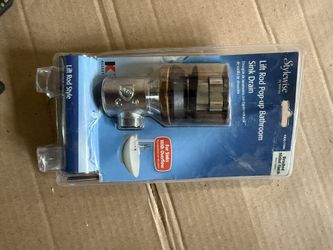 Keeney Brushed nickel Bathroom Sink pop up drain